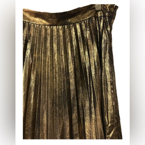 NWT Zara Woman Gold/Black Midi Skirt. - Picture 6 of 10
